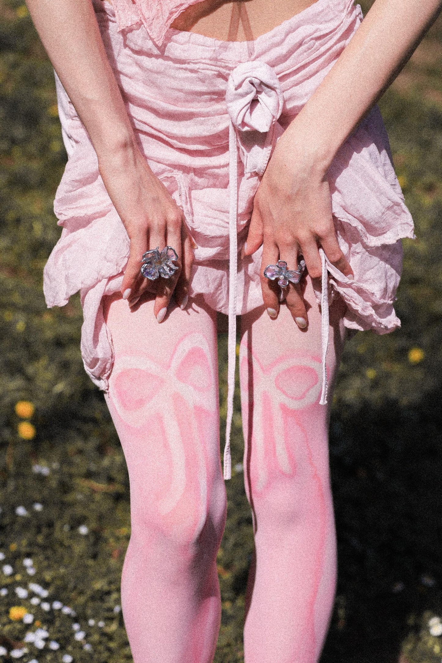 Pink Bow tights