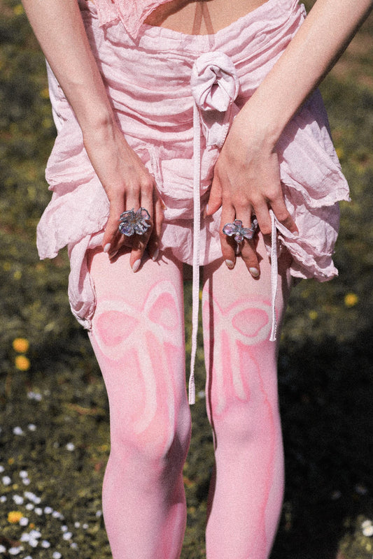 Pink Bow tights