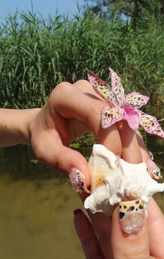 Каблучка Tiger Orchid в рожевому