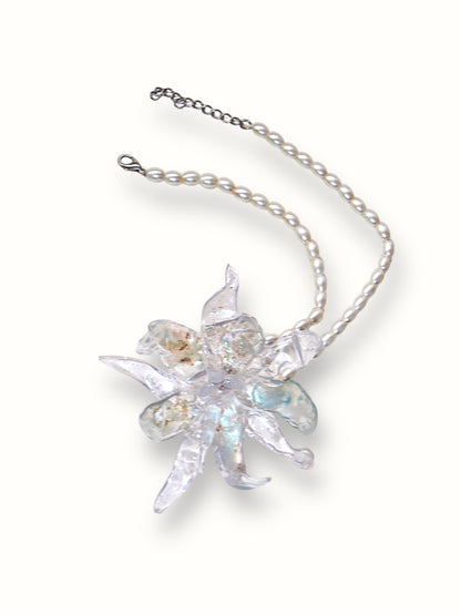 Blue Flower Necklace 