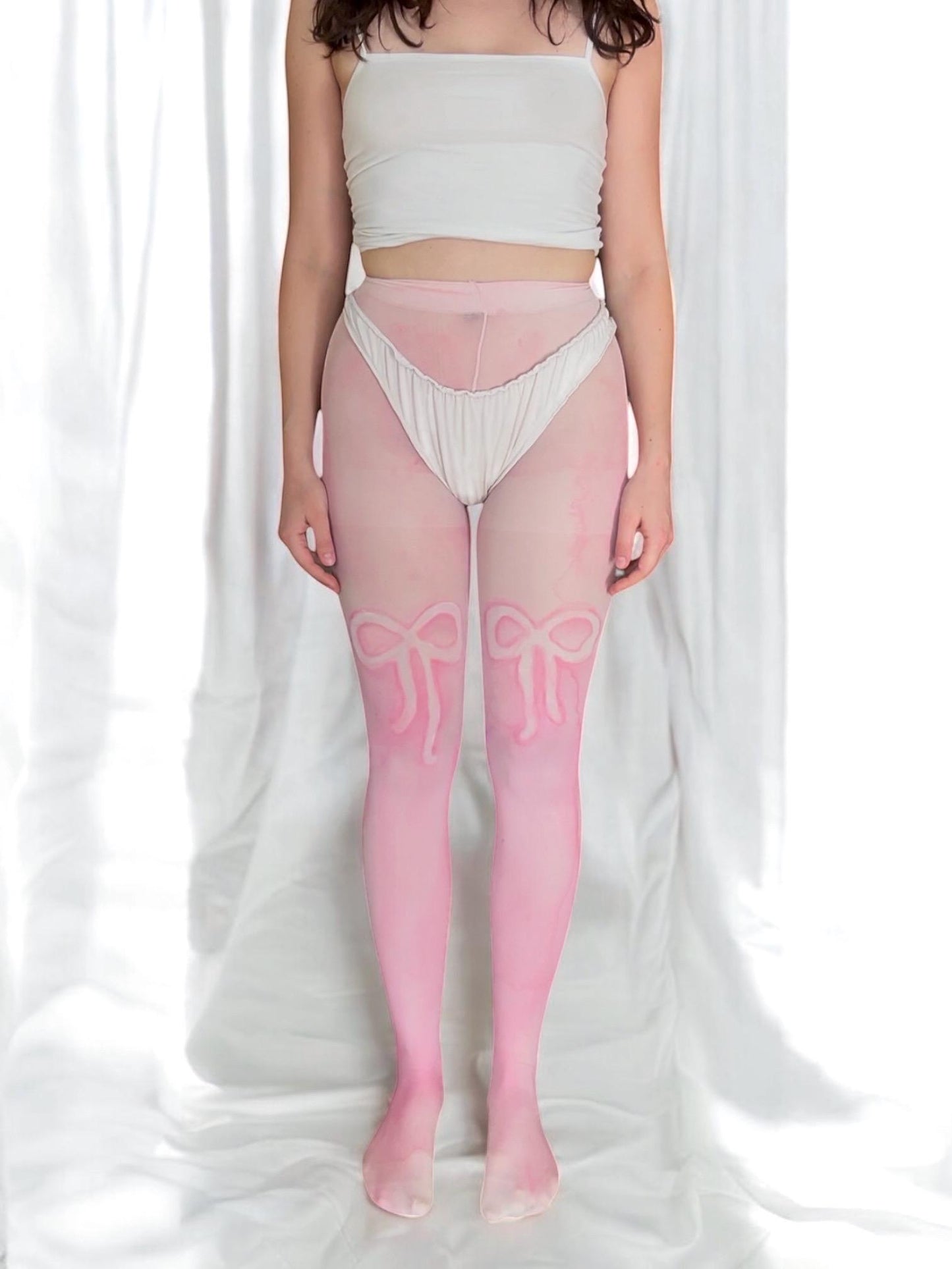 Pink Bow tights