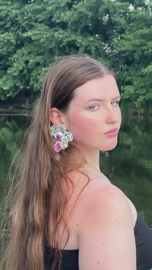 Сережки Pearl Orchid